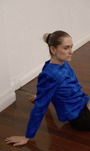 ROYAL BLUE BLOUSE