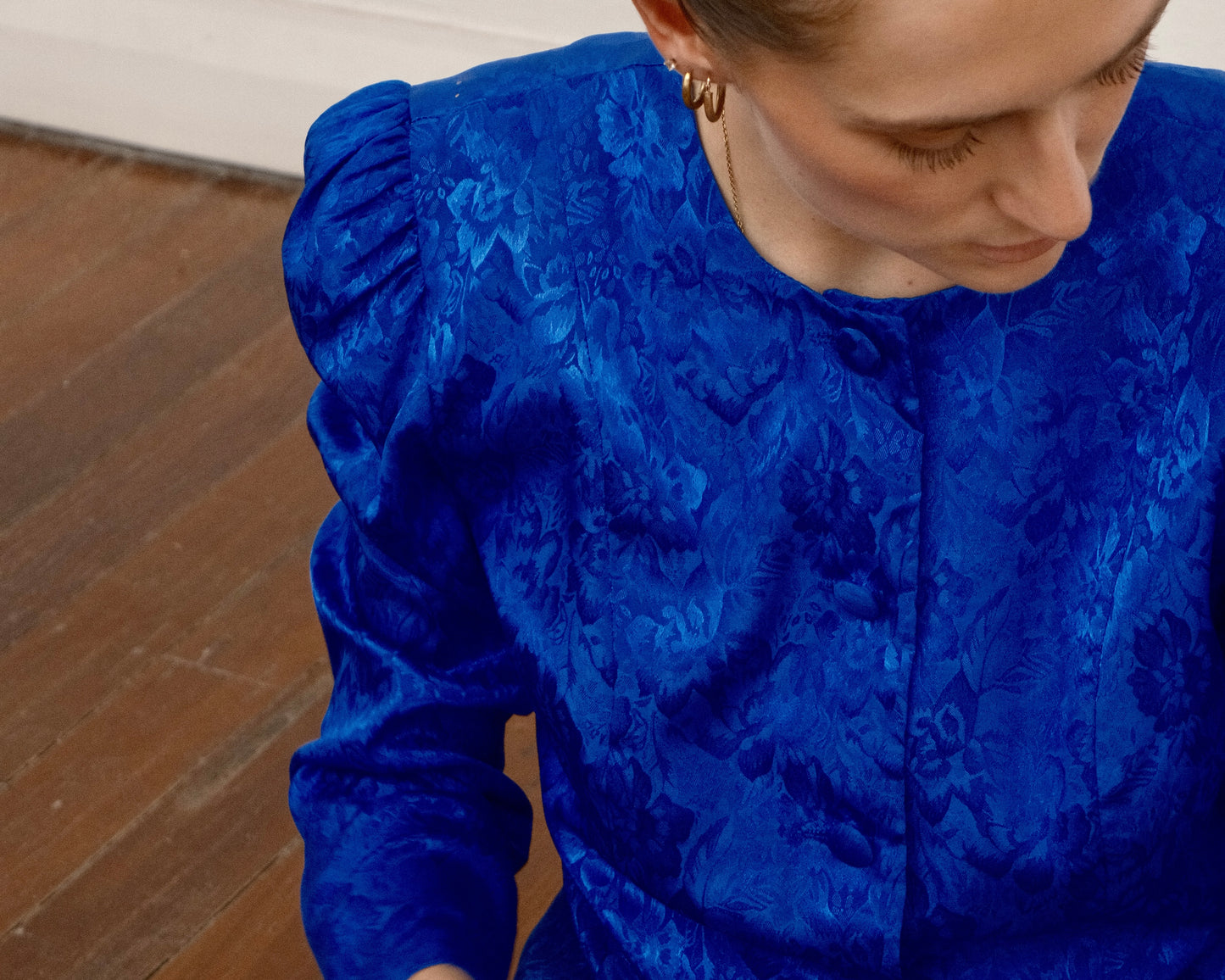 ROYAL BLUE BLOUSE