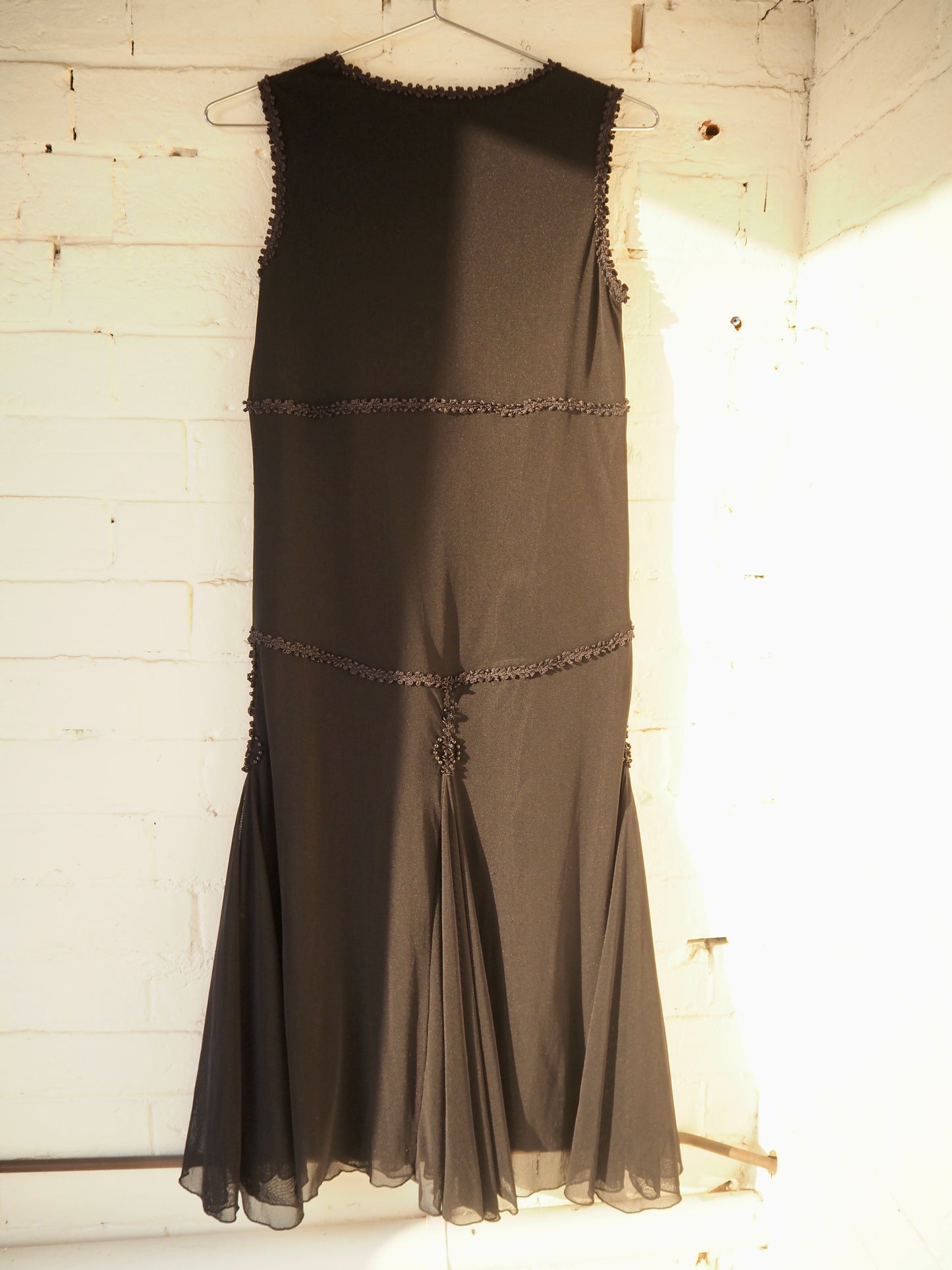 90's Beaded Black Dress