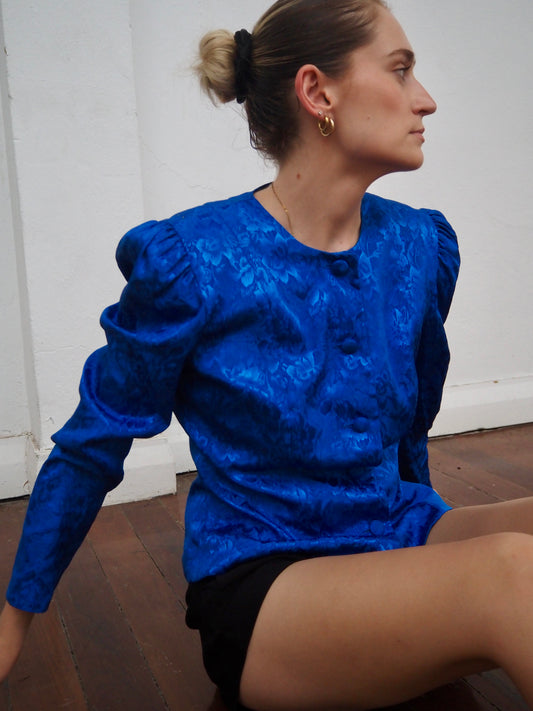 ROYAL BLUE BLOUSE
