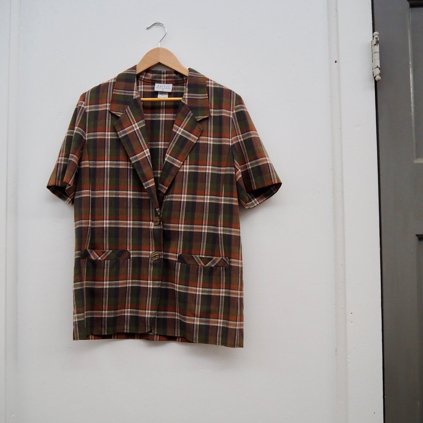 Boxy Plaid Blazer