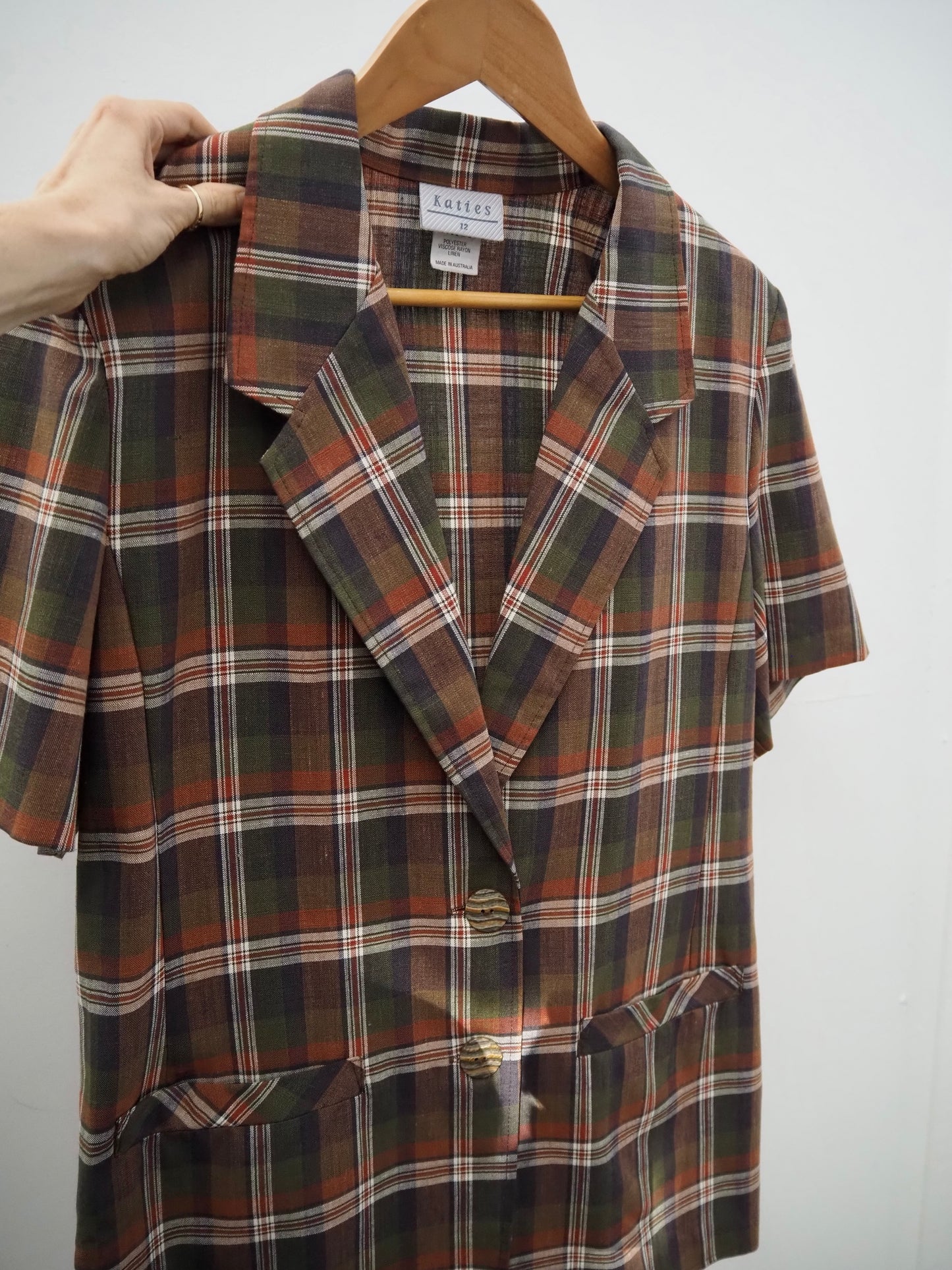 Boxy Plaid Blazer