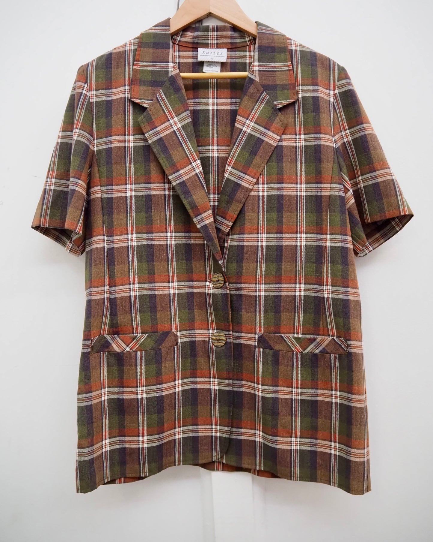 Boxy Plaid Blazer
